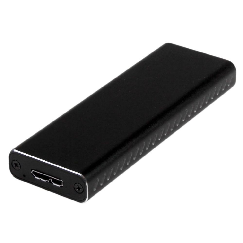 StarTech.com - Caja USB 3.0 (5Gbps) a SSD M.2 de Aluminio con UASP - Negro - SATA NGFF M.2 con B Key y B+M Key - Caja Portátil E