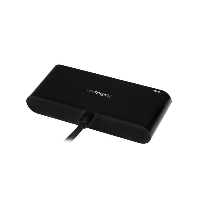 StarTech.com - Hub Concentrador USB 3.0 USB-C de 3 Puertos con Ethernet Gigabit y Entrega de Alimentación de 60W con Puerto Pass