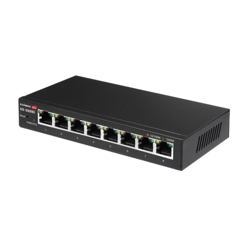 Edimax - GS-5008E switch Gestionado Gigabit Ethernet (10/100/1000) Negro