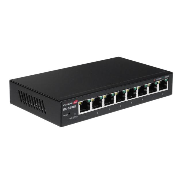 Edimax - GS-5008E switch Gestionado Gigabit Ethernet (10/100/1000) Negro