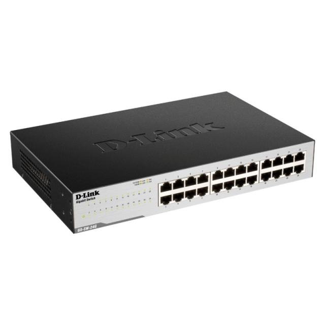 D-Link - GO-SW-24G switch No administrado Gigabit Ethernet (10/100/1000) Negro