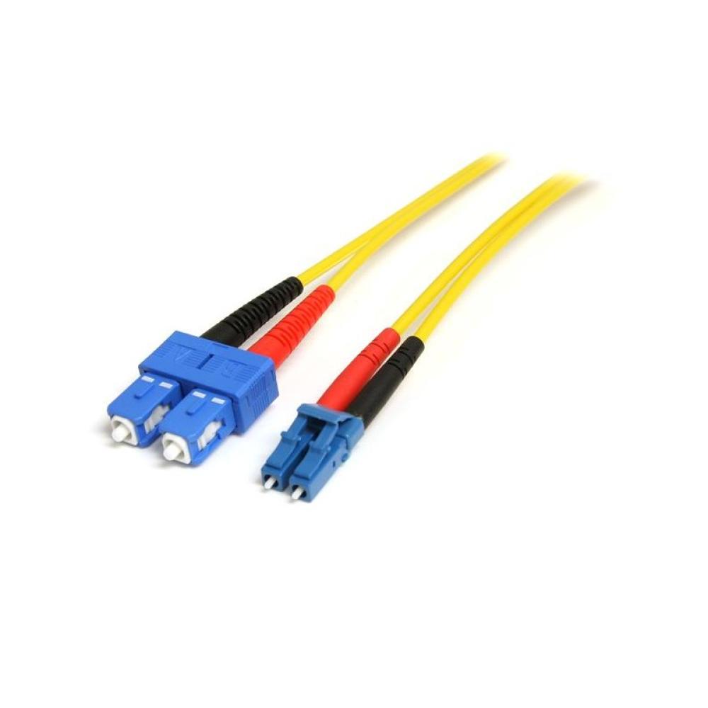 StarTech.com - Cable Adaptador de Red de 1m Monomodo Dúplex Fibra Óptica LC-SC - Patch Duplex Modo Sencilla