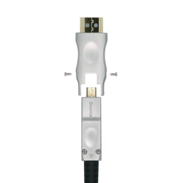 AISENS - Cable HDMI V2.0 AOC Desmontable Premium Alta Velocidad / HEC 4k@60Hz 4:4:4 18Gbps, A/M-D/A/M, Negro, 20m