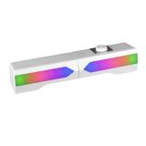 Mars Gaming - ALTAVOZ BLUETOOTH MSDUO WHITE 2 EN 1 CONVERTIBLE EN SOBREMESA 2.0 O SOUNDBAR BT 5.0 ILUMINACION RGB