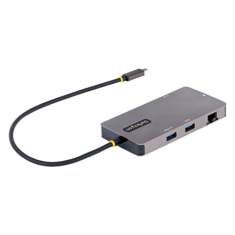 StarTech.com - Adaptador Multipuertos USB C 2x HDMI 4K 60Hz, Hub USB-A 3.1 2Pt 5Gbps, PD 100W, GbE, SD/MicroSD, Cable de 30cm, D