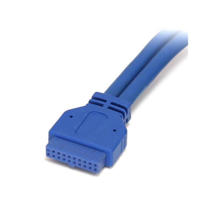 StarTech.com - Cable Extensor 50cm 2 Puertos USB 3.0 para Montaje en Panel conexión a Placa Base - Hembra USB A