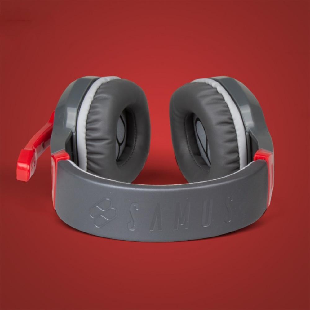 Blade Gaming - Samus Auriculares Alámbrico Diadema Juego Negro, Gris, Rojo