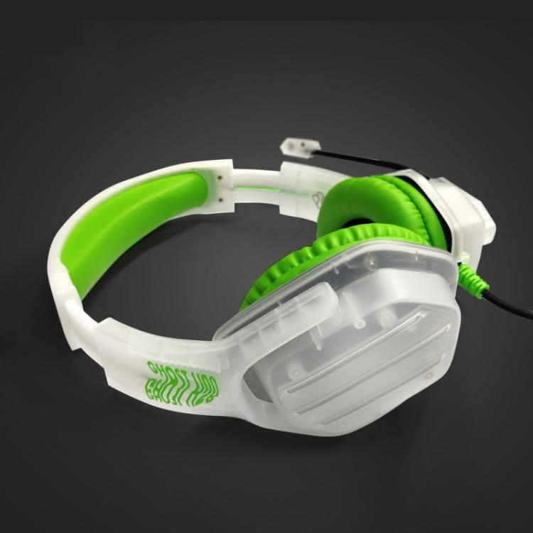 Blade Gaming - Ghost Auriculares Alámbrico Diadema Juego Verde, Transparente, Blanco