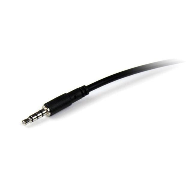 StarTech.com - Cable de 1m de Extensión Alargador de Auriculares Headset Mini-Jack 3,5mm 4 pines Macho a Hembra