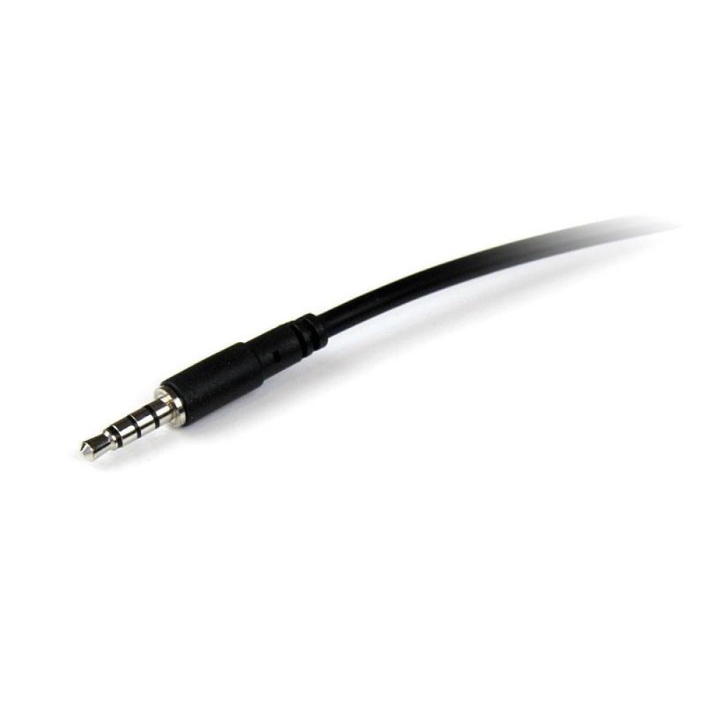 StarTech.com - Cable de 1m de Extensión Alargador de Auriculares Headset Mini-Jack 3,5mm 4 pines Macho a Hembra