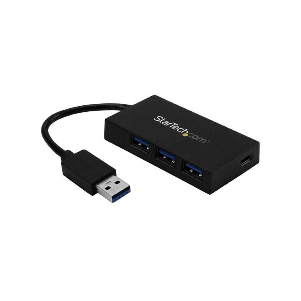 StarTech.com - Ladrón Hub USB 3.0 de 4 Puertos - 5Gbps - Concentrador de 3 Puertos USB-A y 1 Puerto USB-C - Incluye Adaptador de