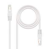 Nanocable - Cable Red Latiguillo RJ45 CAT.6 UTP AWG24, Blanco, 25 cm