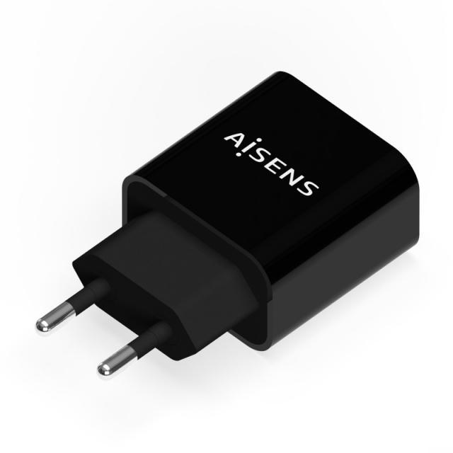 AISENS - Cargador USB-C PD3.0 1 Puerto 1x USB-C 20 W, Negro