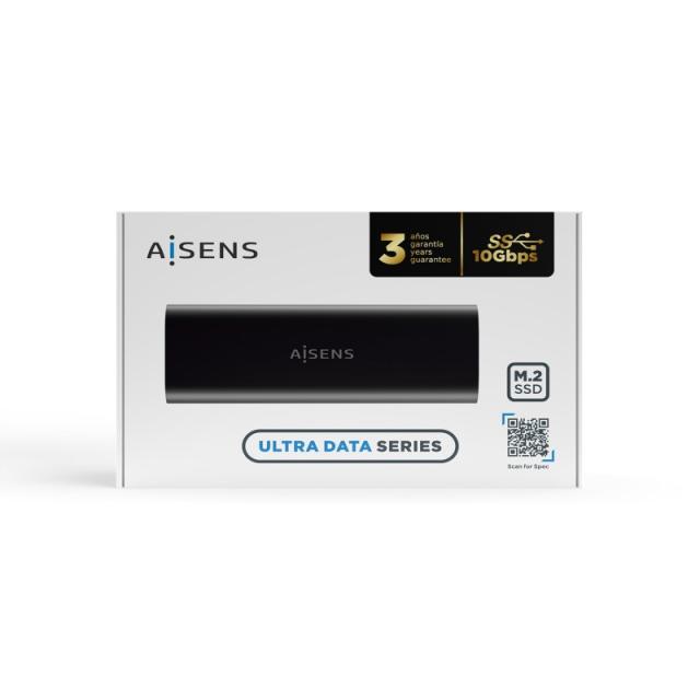 AISENS - Caja Externa M.2 (NGFF) ASM2-014B SATA/NVMe A USB3.1 Gen2, Negro