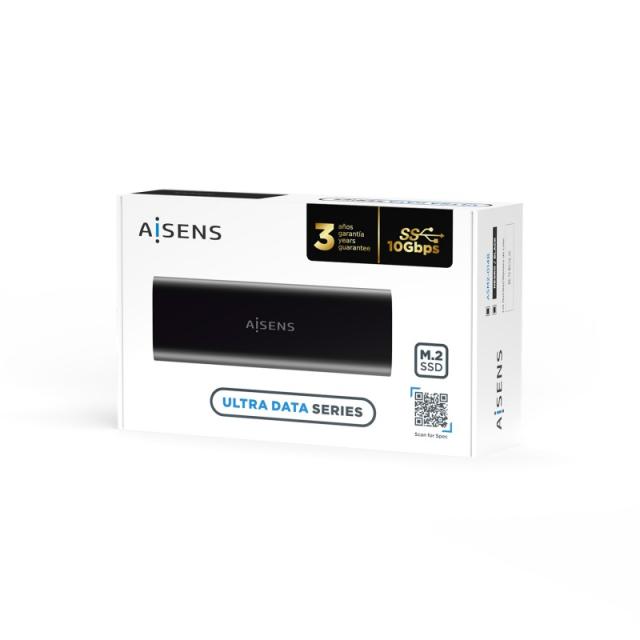 AISENS - Caja Externa M.2 (NGFF) ASM2-014B SATA/NVMe A USB3.1 Gen2, Negro