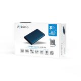 AISENS - Caja Externa 2.5" ASE-2525PB 9.5 mm SATA A USB 3.0/USB 3.1 Gen1, Azul Pacifico