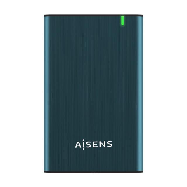 AISENS - Caja Externa 2.5" ASE-2525PB 9.5 mm SATA A USB 3.0/USB 3.1 Gen1, Azul Pacifico