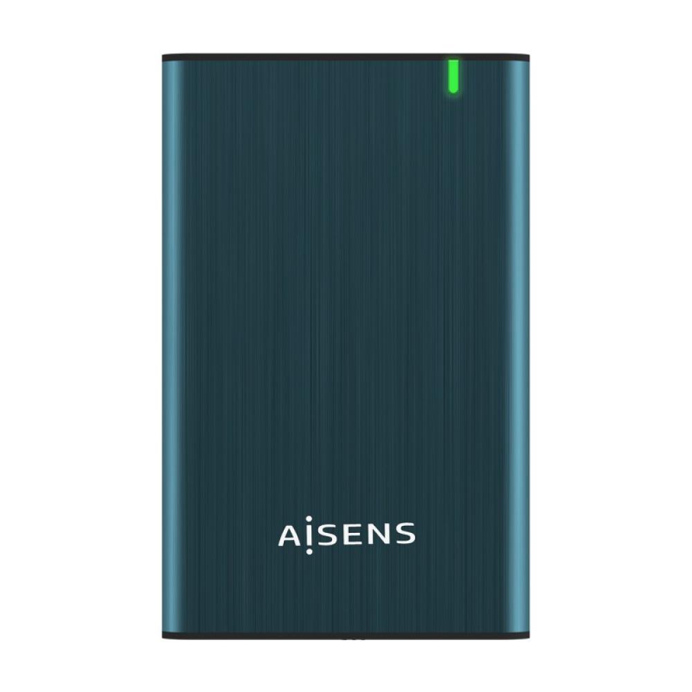 AISENS - Caja Externa 2.5" ASE-2525PB 9.5 mm SATA A USB 3.0/USB 3.1 Gen1, Azul Pacifico