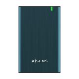 AISENS - Caja Externa 2.5" ASE-2525PB 9.5 mm SATA A USB 3.0/USB 3.1 Gen1, Azul Pacifico