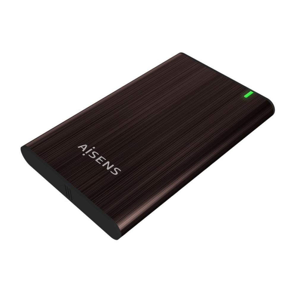 AISENS - Caja Externa 2.5" ASE-2525BWN 9.5 mm SATA A USB 3.0/USB 3.1 Gen1, Marron