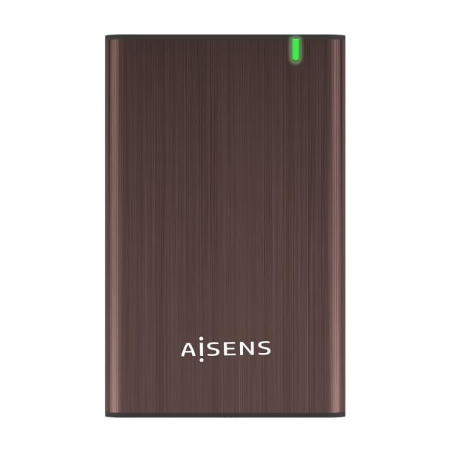 AISENS - Caja Externa 2.5" ASE-2525BWN 9.5 mm SATA A USB 3.0/USB 3.1 Gen1, Marron