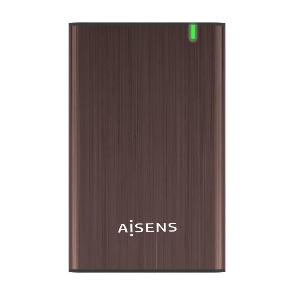 AISENS - Caja Externa 2.5" ASE-2525BWN 9.5 mm SATA A USB 3.0/USB 3.1 Gen1, Marron