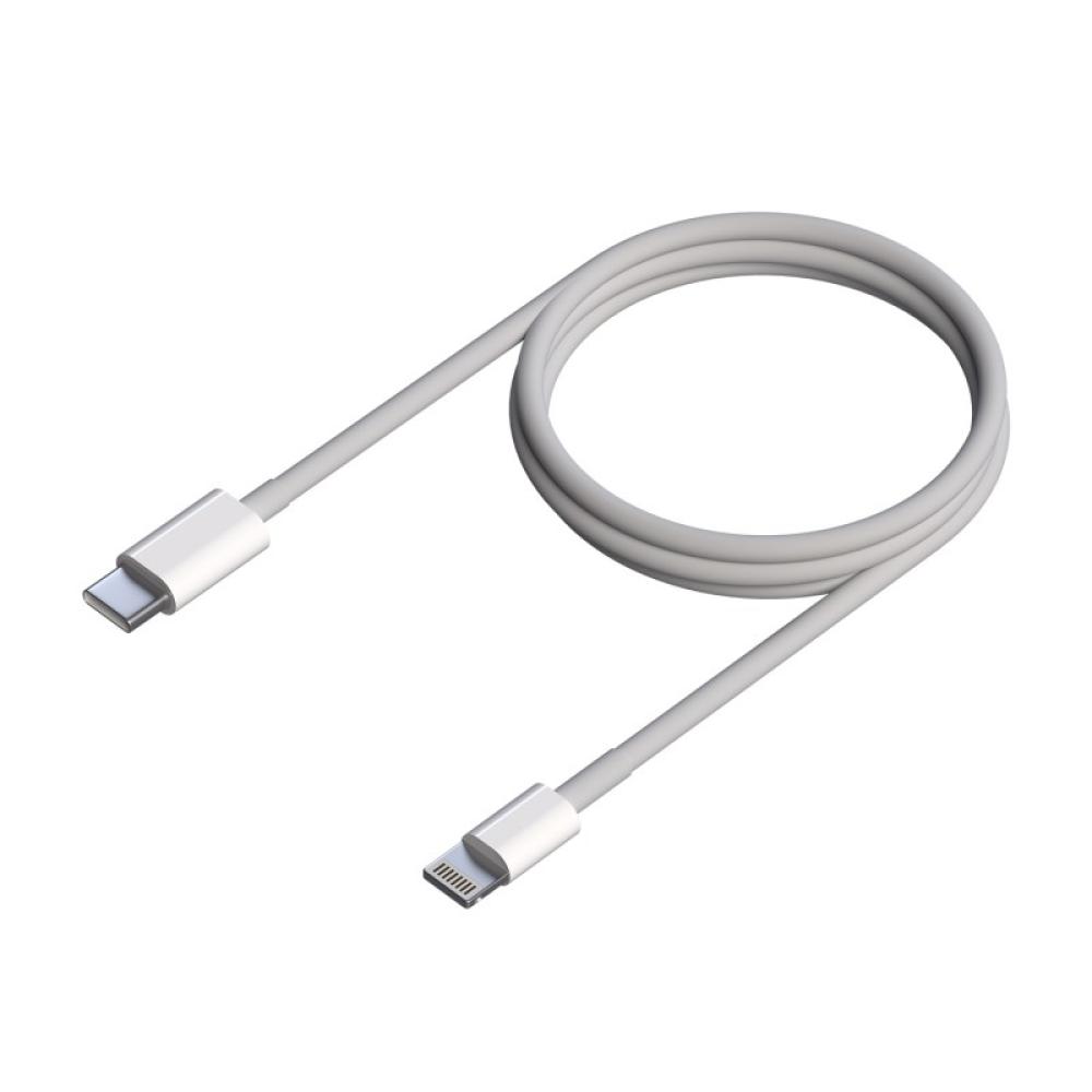 AISENS - Cable USB 2.0 USB-C A Lightning PD 2A, Lightning/M-USB-C/M, Blanco, 0.5 m