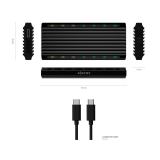 AISENS - Caja Externa M.2 RGB Gaming ASM2-RGB012B SATA/NVMe A USB3.1 Gen2, Negra