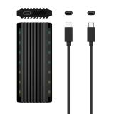 AISENS - Caja Externa M.2 RGB Gaming ASM2-RGB012B SATA/NVMe A USB3.1 Gen2, Negra