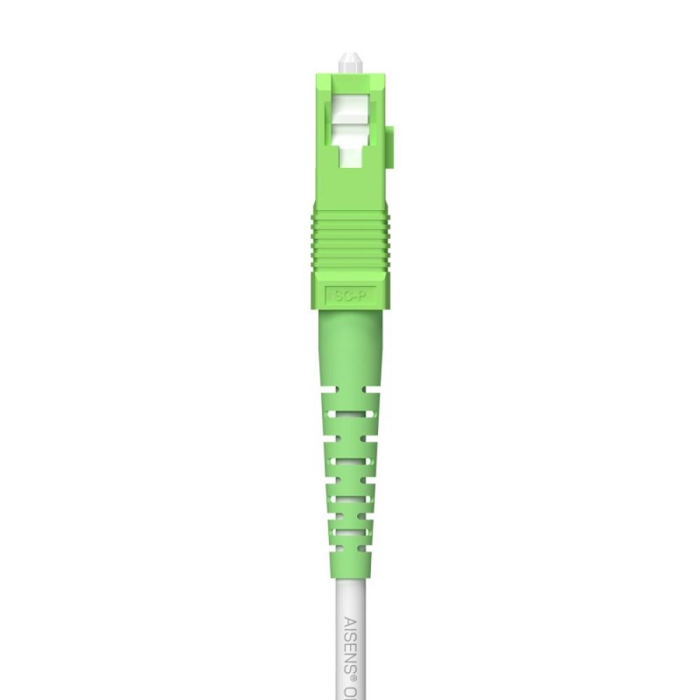 AISENS - Cable Fibra Óptica Latiguillo G657A2 3.0 9/125 SMF Simplex CPR DCA LSZH, SC/APC-SC/APC, Blanco, 100 m