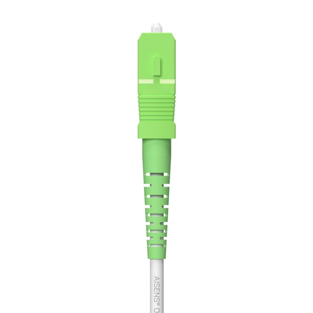 AISENS - Cable Fibra Óptica Latiguillo G657A2 3.0 9/125 SMF Simplex CPR DCA LSZH, SC/APC-SC/APC, Blanco, 100 m