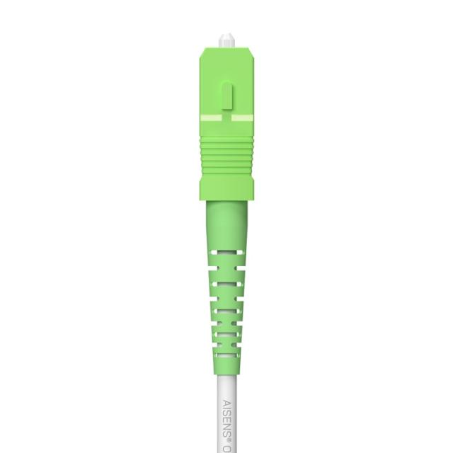 AISENS - Cable Fibra Óptica Latiguillo G657A2 3.0 9/125 SMF Simplex CPR DCA LSZH, SC/APC-SC/APC, Blanco, 150 m