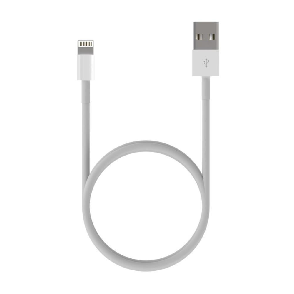 AISENS - Cable Lightning A USB 2.0, Lightning/M-USB A/M, Blanco, 0.5 m