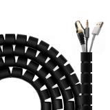 AISENS - Organizador De Cable En Espiral 25mm, Negro, 2.0 m