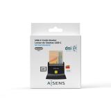AISENS - Lector De Tarjeta Dni Con Lector De Tarjetas SIM, SD, Micro SD, MMC, RS-MMC, MMC Micro, USB-C, Negro