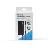 AISENS - Cargador 65 W Automatico Universal Multitension Para Portatil Con 9 Conectores + USB-A QC.3.0