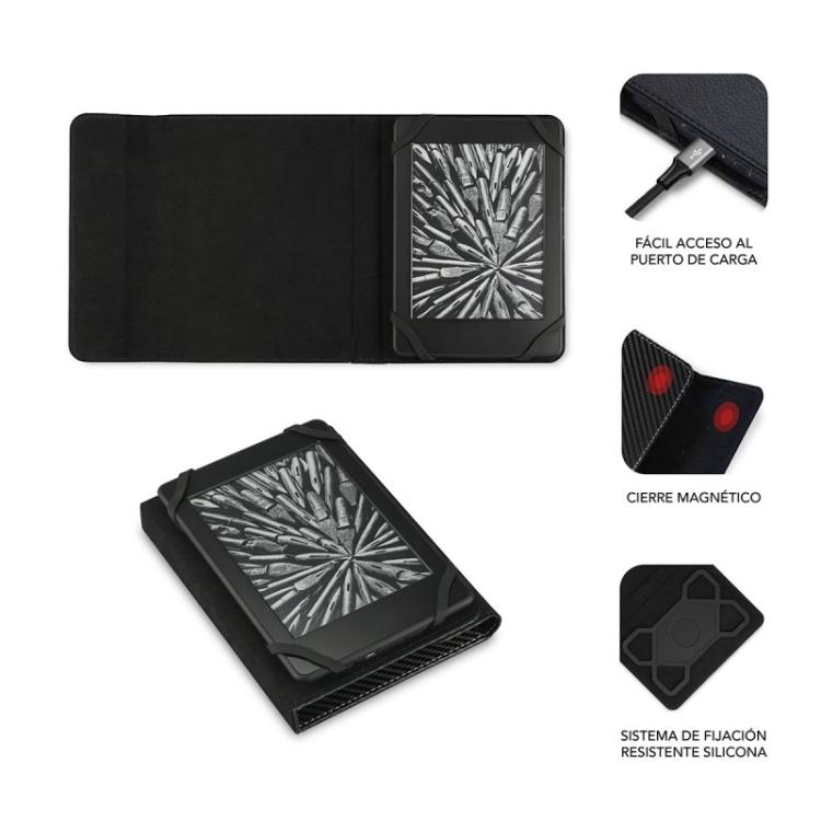 SUBBLIM - Funda Libro Electrónico Clever Ebook Case 6" Black