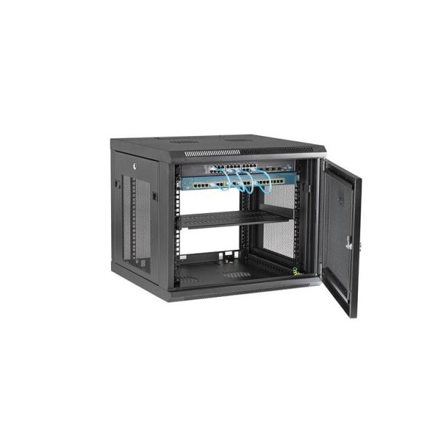 StarTech.com - Armario Rack de Pared para Servidores 9U 19"4 Columnas y Estante 1U - Rack de Servidores de Montaje en Pared - Ra