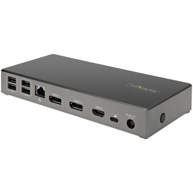 StarTech.com - Dock USB-C - Docking Station USB Tipo C para 3 Monitores de 4K - con 100W de Entrega de Alimentación PD - Modo Al
