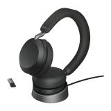 Jabra - Evolve2 75 Auriculares Inalámbrico y alámbrico Diadema Oficina/Centro de llamadas Bluetooth Base de carga Negro