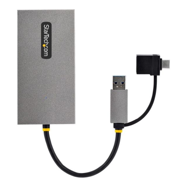 StarTech.com - Adaptador de USB a HDMI Doble, USB A/C a 2 Pantallas HDMI (1x 4K30Hz, 1x 1080p), Dongle Integrado USB-A a C, Cabl
