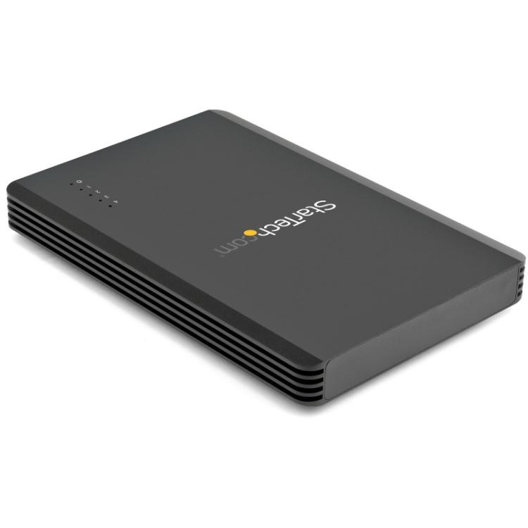StarTech.com - Caja Thunderbolt 3&trade de 4 Bahías NVMe M.2 para SSD, con 1 Puerto de Vídeo DisplayPort y 2 Thunderbolt 3, 40gb