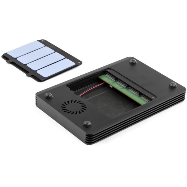 StarTech.com - Caja Thunderbolt 3&trade de 4 Bahías NVMe M.2 para SSD, con 1 Puerto de Vídeo DisplayPort y 2 Thunderbolt 3, 40gb