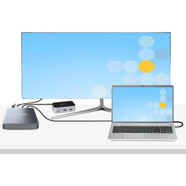 StarTech.com - Caja Thunderbolt 3&trade de 4 Bahías NVMe M.2 para SSD, con 1 Puerto de Vídeo DisplayPort y 2 Thunderbolt 3, 40gb