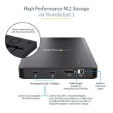 StarTech.com - Caja Thunderbolt 3&trade de 4 Bahías NVMe M.2 para SSD, con 1 Puerto de Vídeo DisplayPort y 2 Thunderbolt 3, 40gb