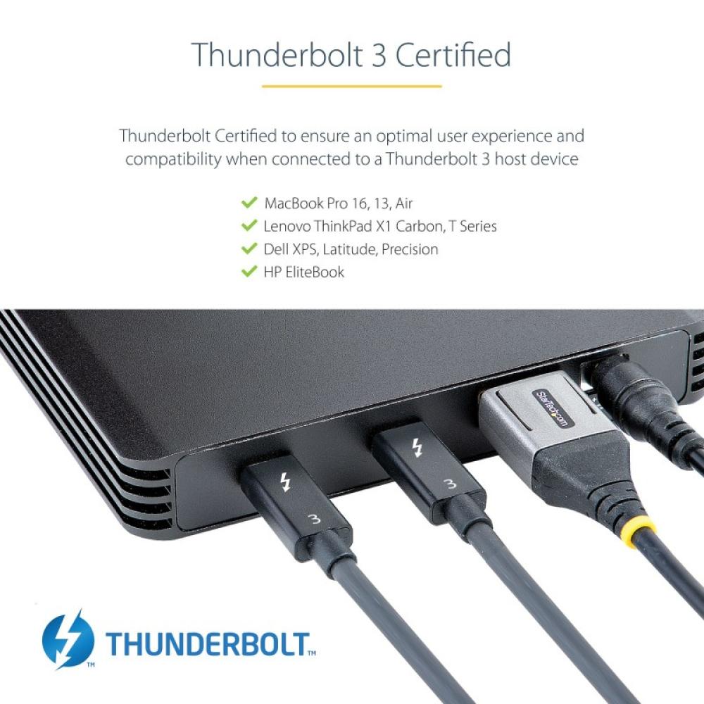 StarTech.com - Caja Thunderbolt 3&trade de 4 Bahías NVMe M.2 para SSD, con 1 Puerto de Vídeo DisplayPort y 2 Thunderbolt 3, 40gb