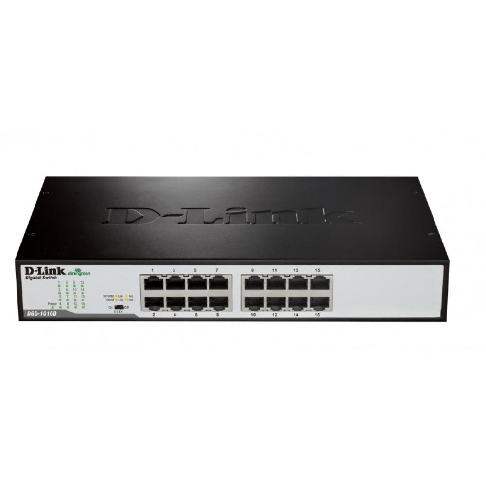 D-Link - DGS-1016D/E switch No administrado Negro, Metálico