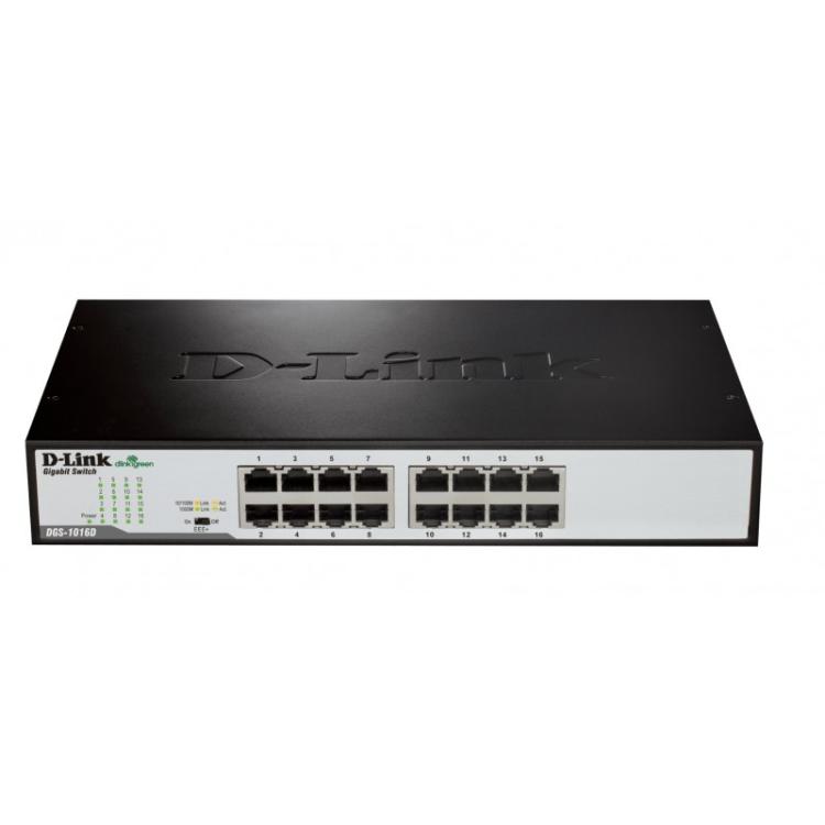 D-Link - DGS-1016D/E switch No administrado Negro, Metálico