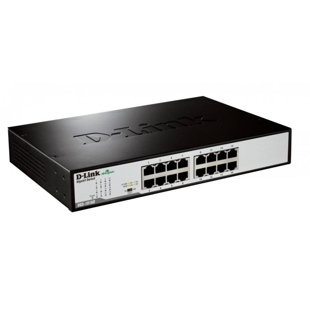 D-Link - DGS-1016D/E switch No administrado Negro, Metálico