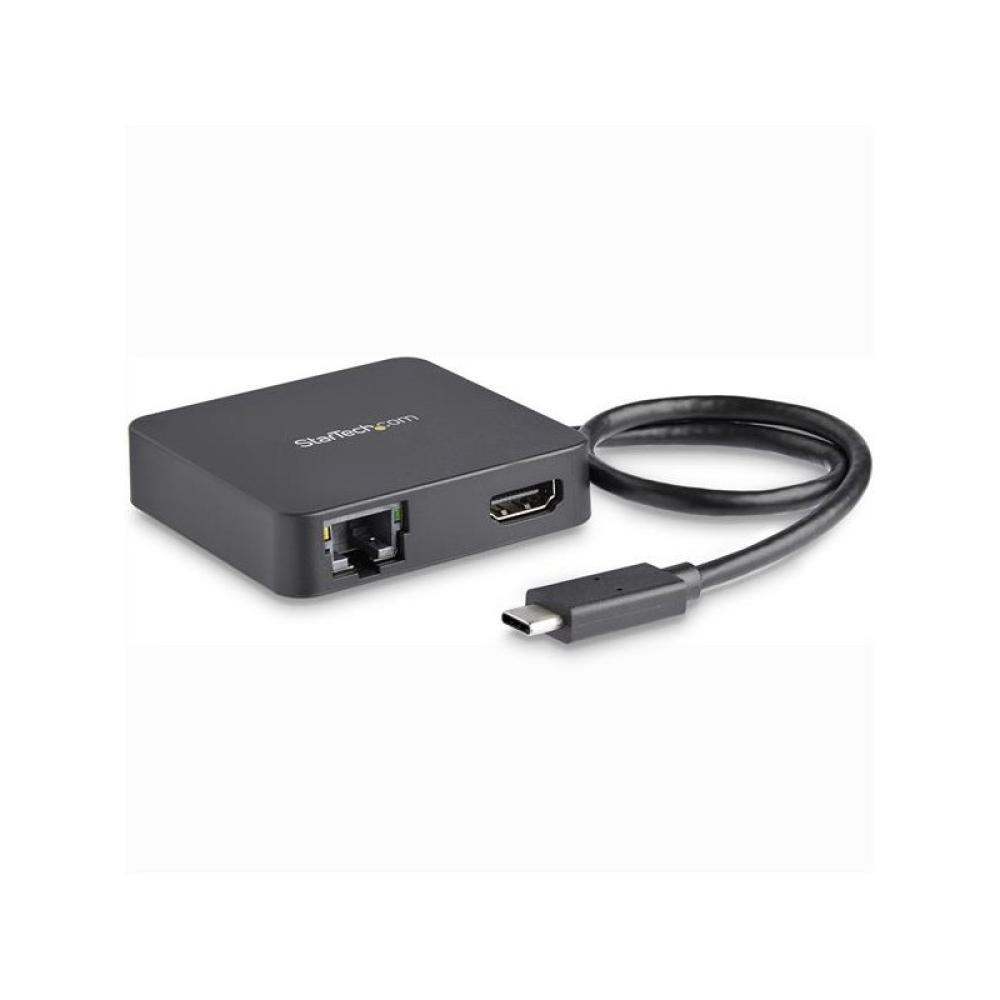 StarTech.com - Adaptador Multipuertos USB C - Mini Dock Portátil USB-C 4K HDMI - Gigabit Ethernet - Hub USB 3.0 (1x USB-A 1x USB